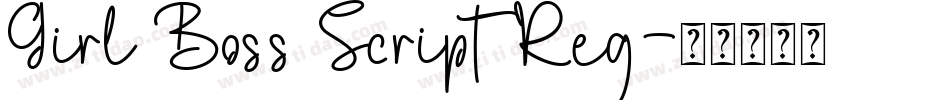 Girl Boss Script Reg字体转换